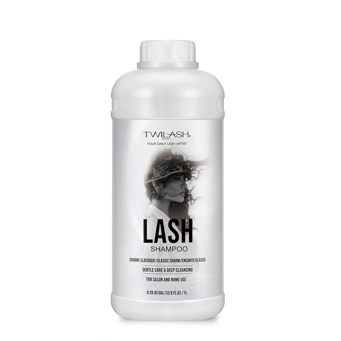 Lash Shampoo Bulk, Eyelash Cleanser for Extensions 1 Liters, Safe Makeup Remover, Non-irritating or Burning Formula Eyelid Foaming Cleanser for Professional Salon and Home Use (Classic Charm-1L)