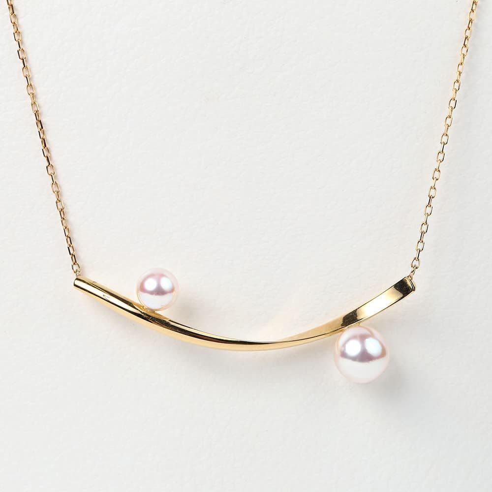 Japanese 4.5-6.0mm Akoya Cultured Pearl Pendant Necklace for Women with 18K Yellow Gold | Stylish Design Excellent Gift | Pearl Necklace