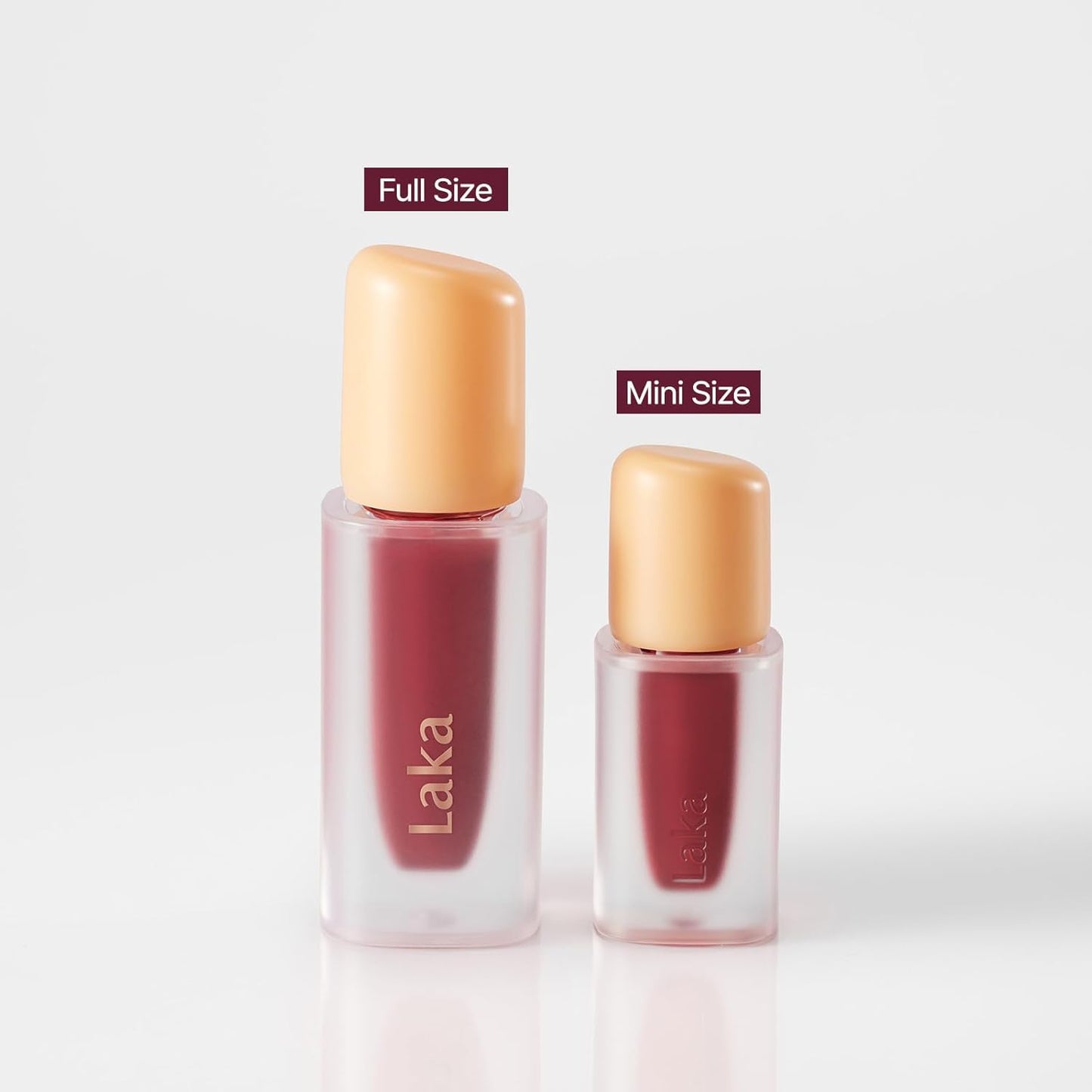 Laka Fruity Glam Lip Tint Mini, Glowing Lip Stain with Wide Color Spectrum, Hydrating & Lightweight Texture, Long-Lasting Bold Stain, Non-Sticky, Vegan, K-Beauty (#102 Dewy)