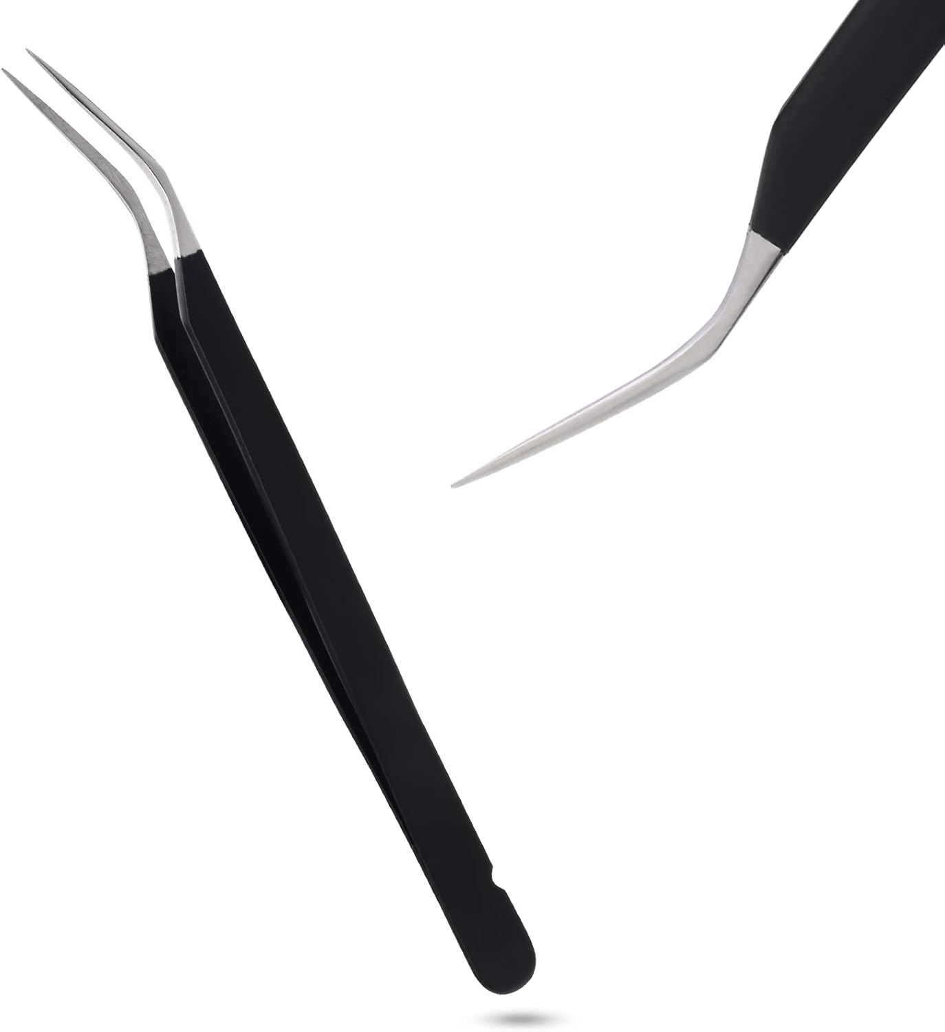 My Lash Tools New Isolation Lash Tweezers Eyelash Extensions Best for Individual Isolation & Classic Lashes Japanese Stainless Steel Lightweight Precision Lashing Twisers (Matte-Black)