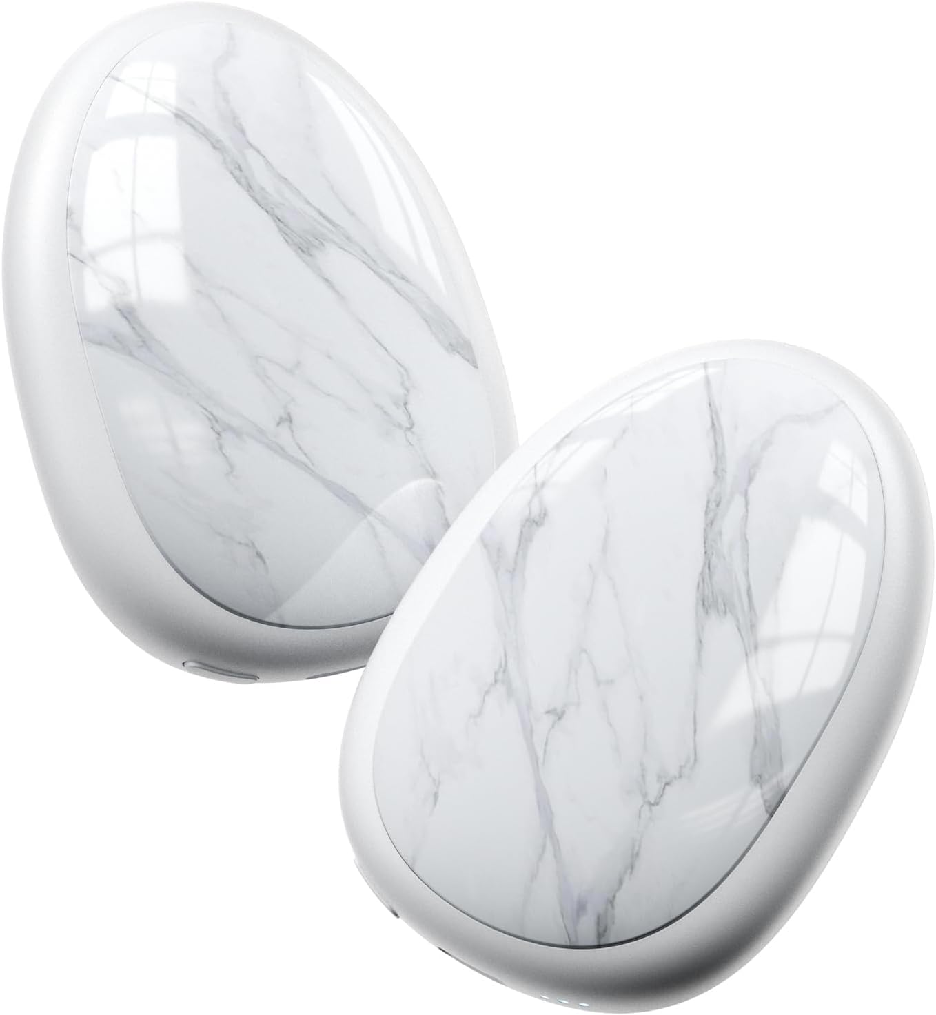 Hand Warmers Rechargeable 2 Pack, AI Temperature Control Electric Handwarmers, Stone Shape Portable Pocket Heater, Great Gift for Christmas Hunting, Golf, Camping Black