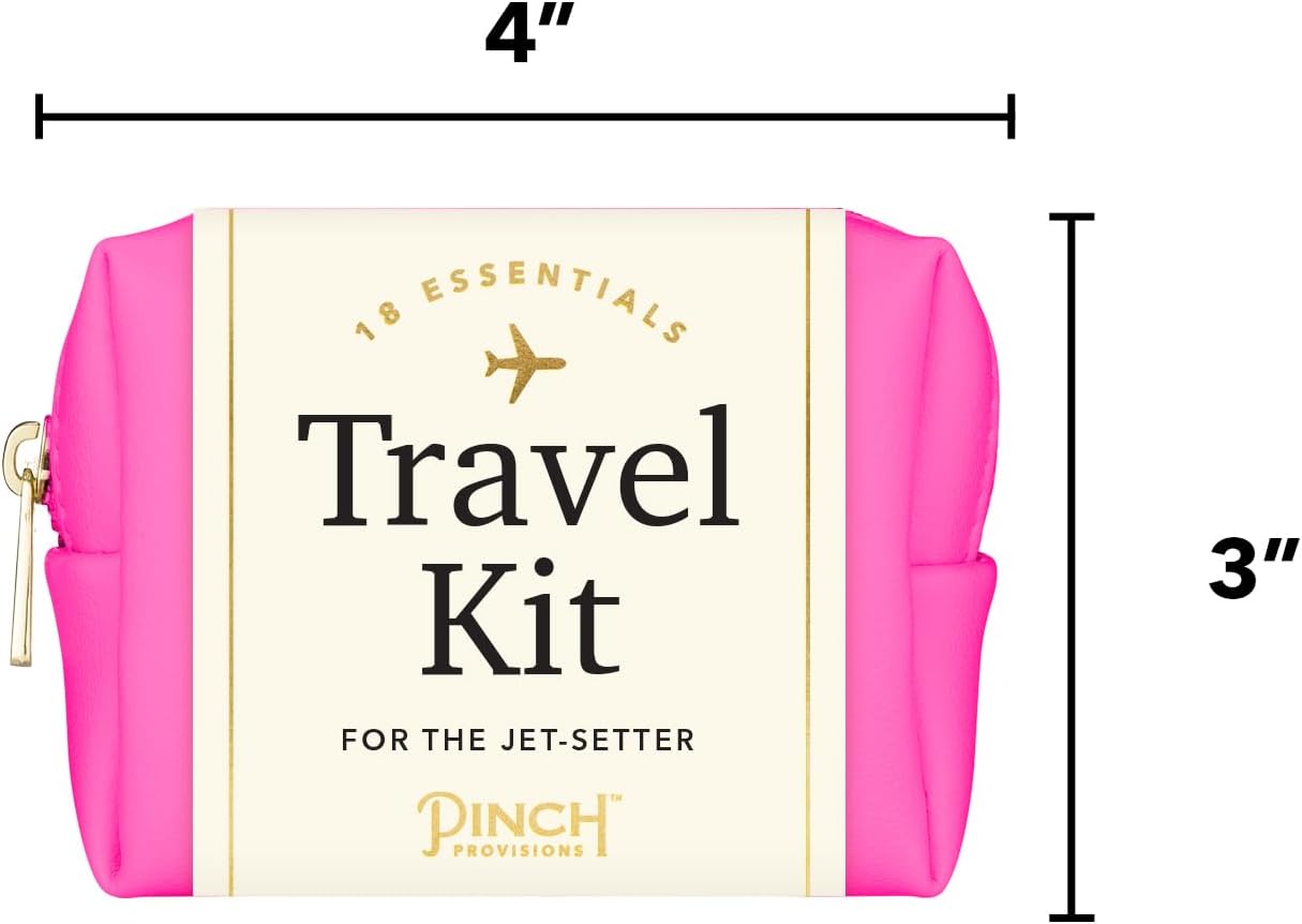 Pinch Provisions Travel Kit, includes 18 Must-Have Emergency Essential Items for Travelling, Ideal Road Trip or Airport Gift for Friends, Family & Peers, Portable Pouch