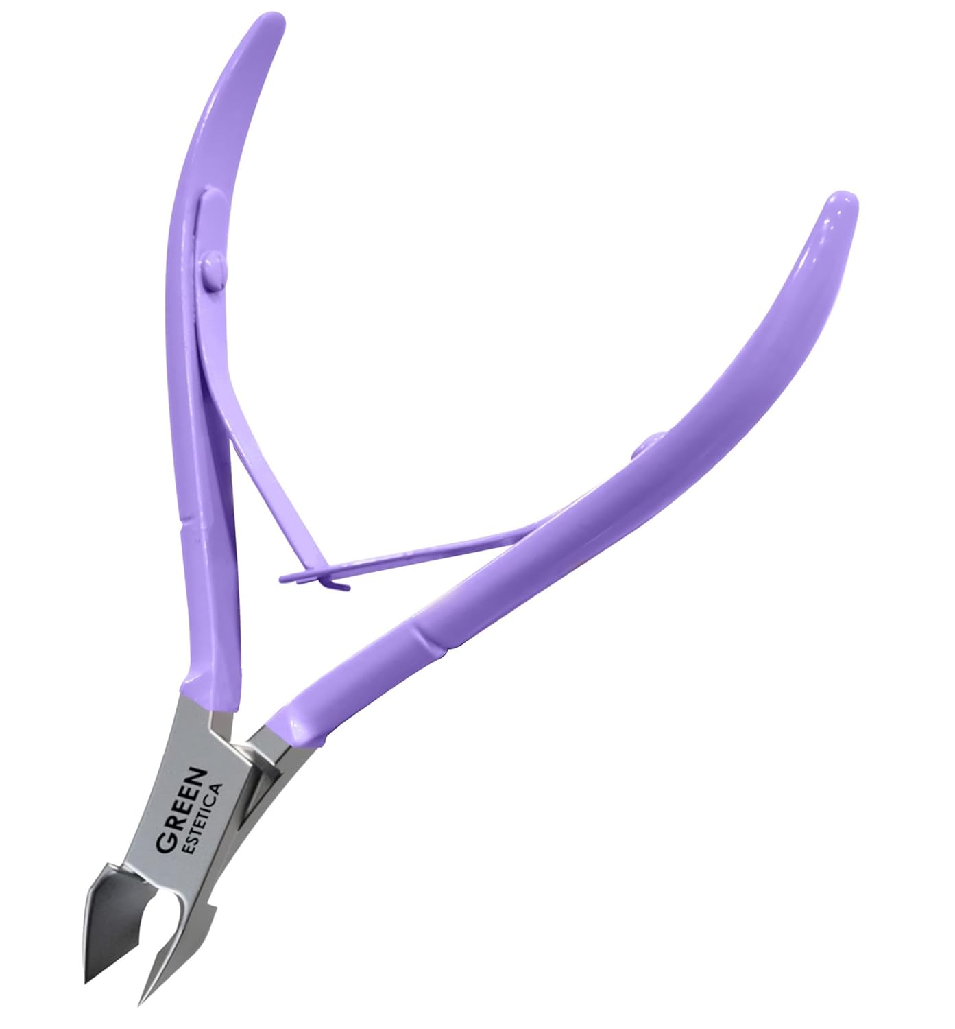 Professional Cuticle Trimmer Nail Cuticle Cutter Stainless Steel Cuticle Nippers with Sharp Blades of Cuticle Clippers Manicure Tools with Double Spring for Nail Care Pedicure Nail Tools (Purple)