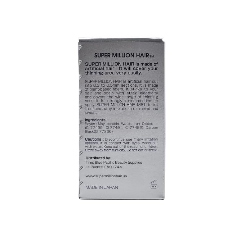 SMH Hair Fibers MADE IN JAPAN – Instantly Conceals Thinning Hair –Long-Lasting – Sweat, Water & Wind Resistant – Hair Loss Solutions For Men & Women (Light Brown, 25g)