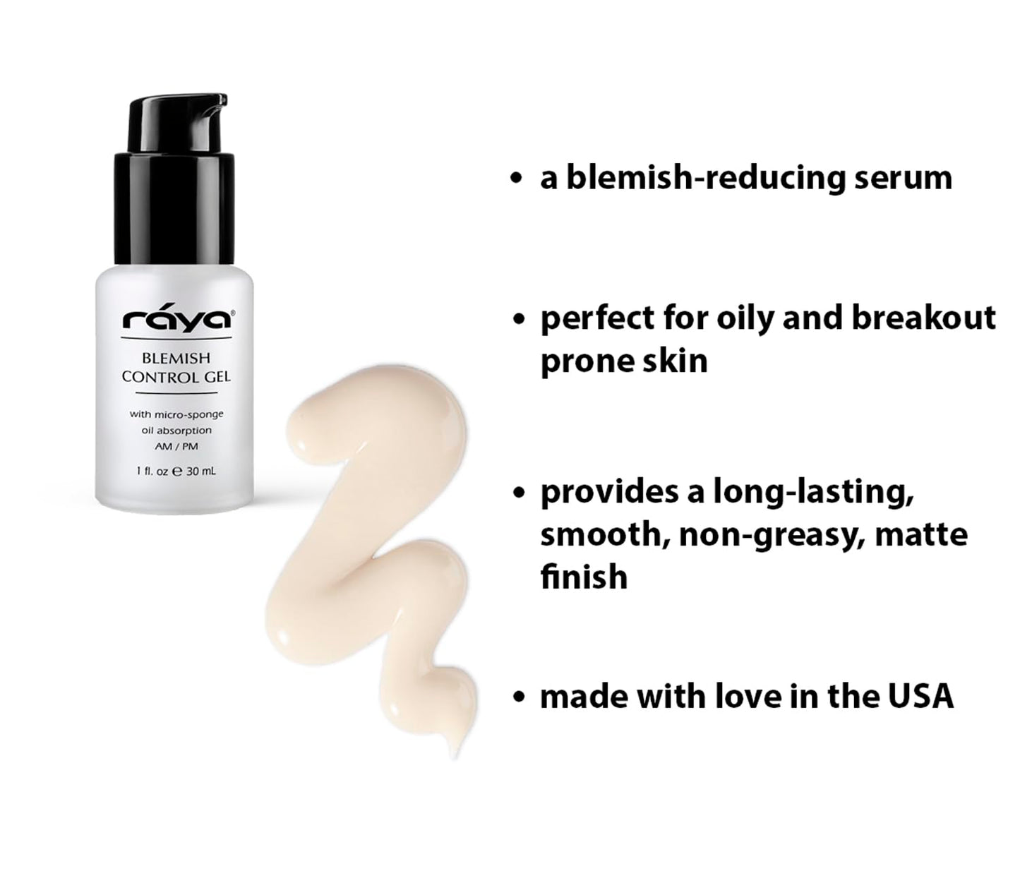 RAYA Blemish Control Gel (703) | Oil Controlling Facial Treatment Serum for Oily and Break-Out Prone Skin | Helps Reduce and Clear Up Blemishes