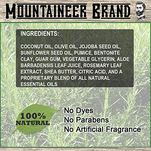 Mountaineer Brand Bald Head Care For Men | Exfoliate Head/Face Scrub | All Natural Exfoliating Scalp | Daily Grooming Head and Face Care Wash for Sensitive Skin | Refreshing Natural Scent 4oz
