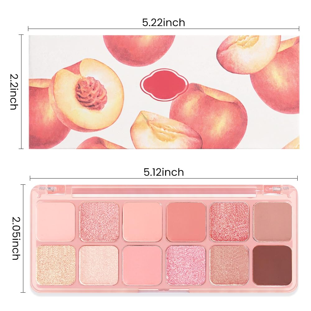 AMY'S DIARY 12Color Matte Shimmer Light Pink Eyeshadow Palette, Long-Lasting, and Highly Pigmented Eye Shadow. Elevate Your Eye Makeup– Unleash Your Unique Style