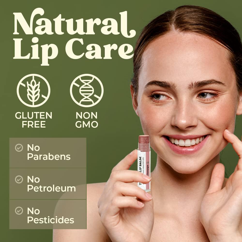 Earth's Daughter Tinted Lip Balm 4 Pack of Assorted Colors - Beeswax, Coconut Oil, Cocoa Butter, Vitamin E - Moisturize and Beautify - Paraben Free