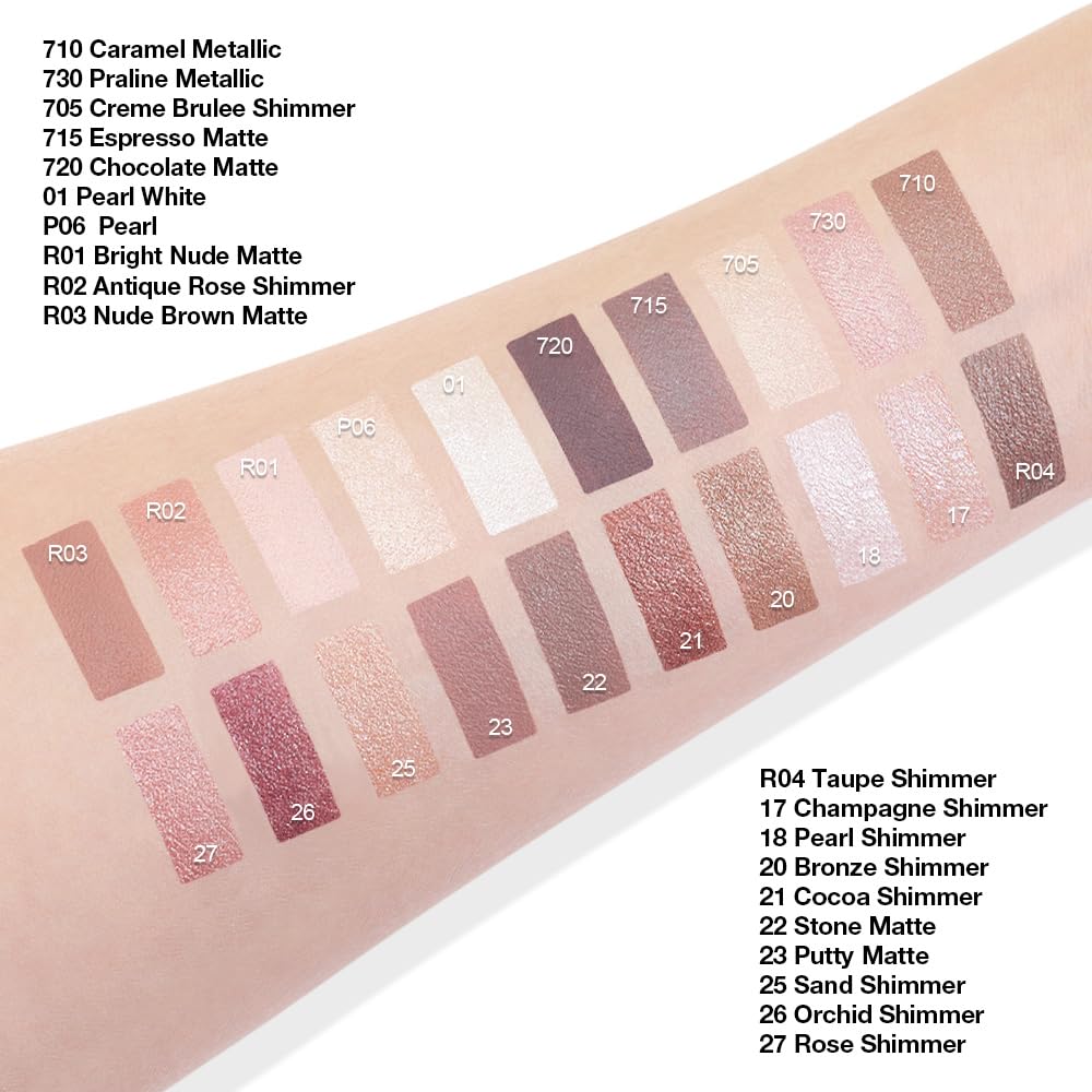 Kaely Single Cream Eyeshadow Pot, Champagne Shimmer Eye Shadow for Older Women High Pigmented Waterproof, Natural Eyeshadow Palette Makeup Brightener, sombras en crema para ojos, Blendable, 17