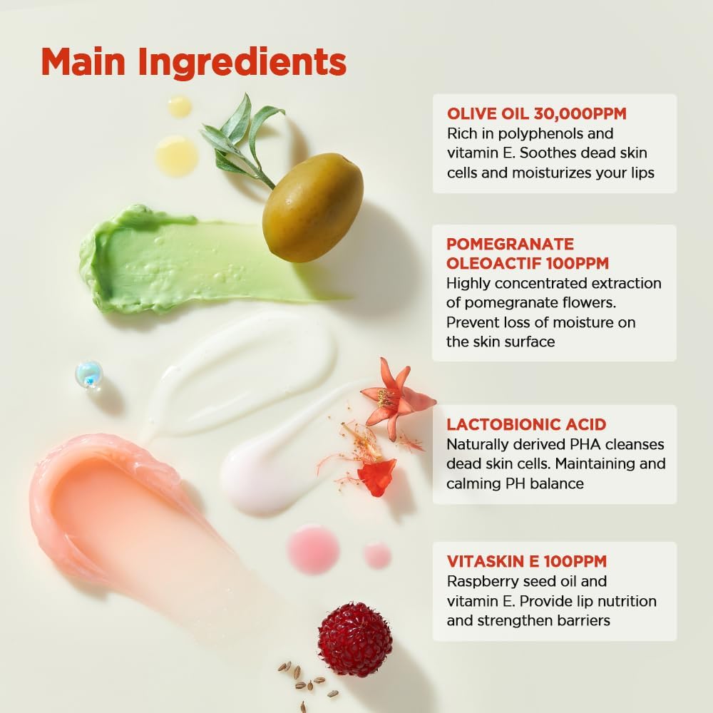 Vita Glazed Lip Mask 20ml / 109.5g, Super moisturizing night lip care, glazed and easy washable texture that melts into lips