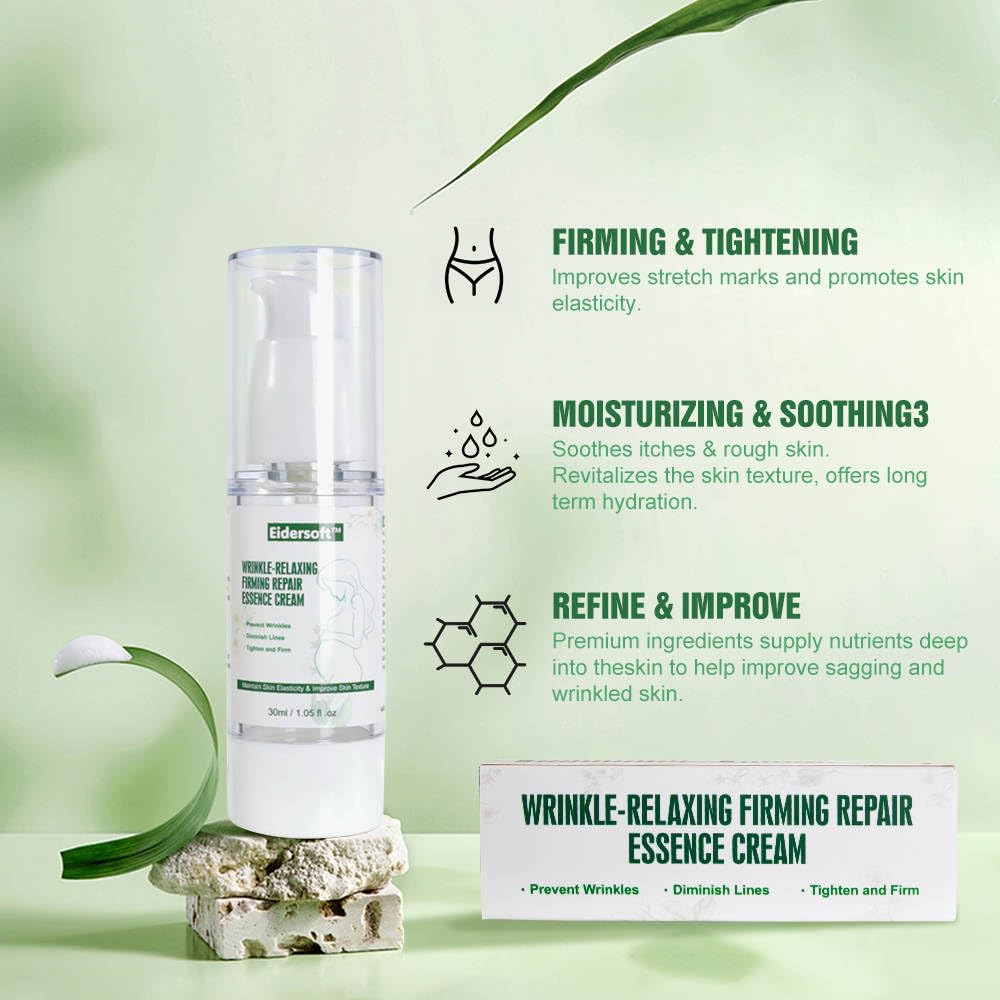 Wrinkle-Relaxing Firming Repair Essence Cream - Removes Maternity Stretch Marks, Prevents Wrinkles & Fine Lines, Nourishes & Rejuvenates Skin with Safe, Natural Formula