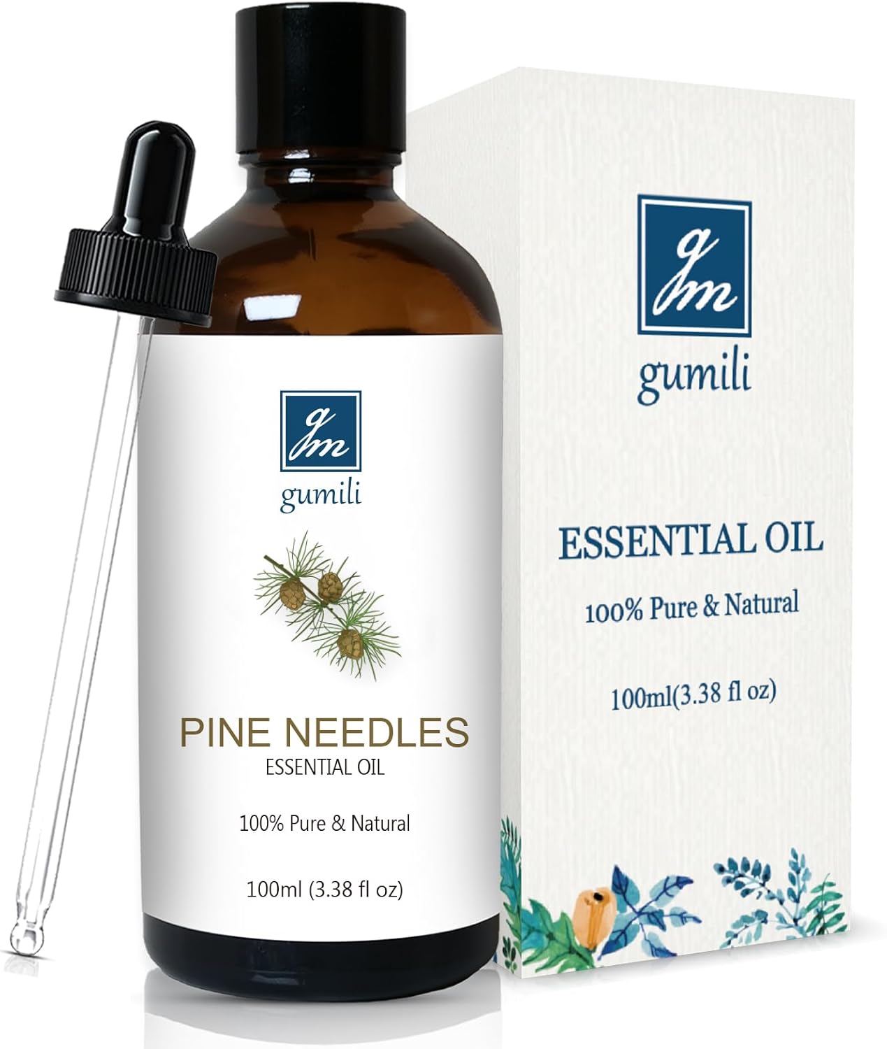 Pine Needle Essential Oil 3.38 Oz - 100% Pure & Natural Pine Oil for Diffuser, Skin, Massage & Aromatherapy - Fresh Pinus Essential Oils Fragrance