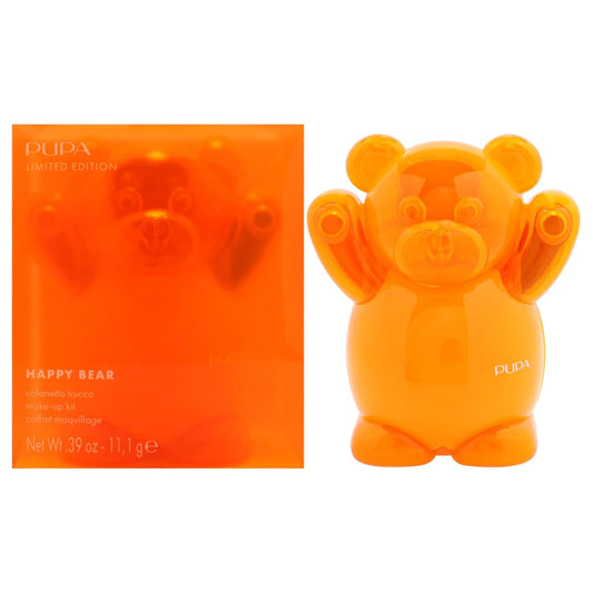 Pupa Milano Happy Bear Makeup Kit, 004 Orange, 0.39 oz - Makeup Gift Set - Makeup Palette - Blush - Eyeshadow - Highlighter - Lip Gloss - Face Makeup