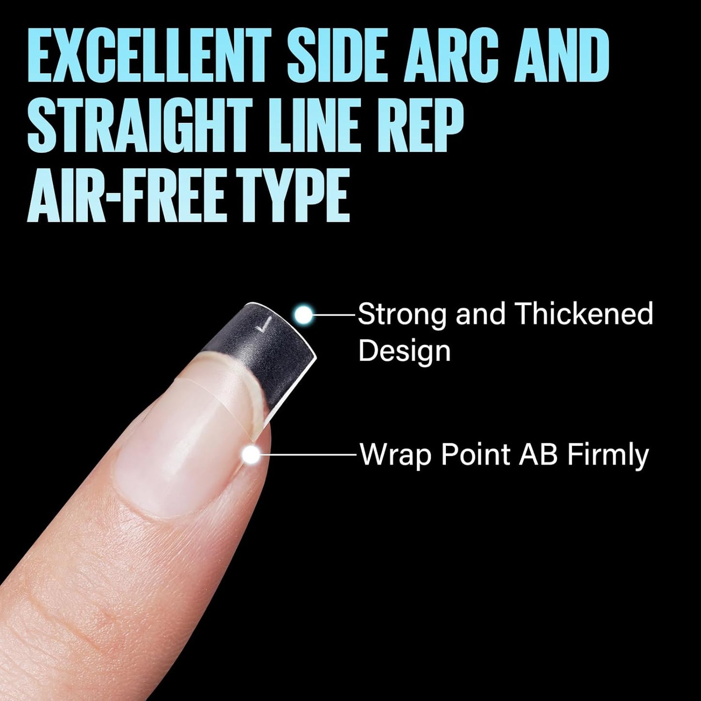 TOMICCA Short Square Nail Tips, Acrylic Half Cover Nail Tips, 10 Sizes Full Matte Gel No C Curve, Nail Extension Tips for Beginner and Professional 240Pcs