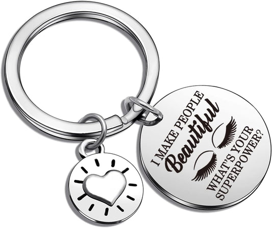 Beauty Salon Jewelry Lash Girl Gift Make Up Artist Gift Lash Girl Keychain Beautician Keychain Eye Lash Artist Gift Eyelash Keychain Beautician Appreciation Gift