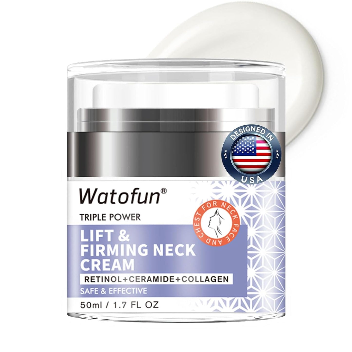 Neck Creams for Tightening and Firming - Anti Wrinkle & Treatment with Retinol Peptides, Ceramide - Overnight Moisturizer for All Skin Types - Sensitive Safe