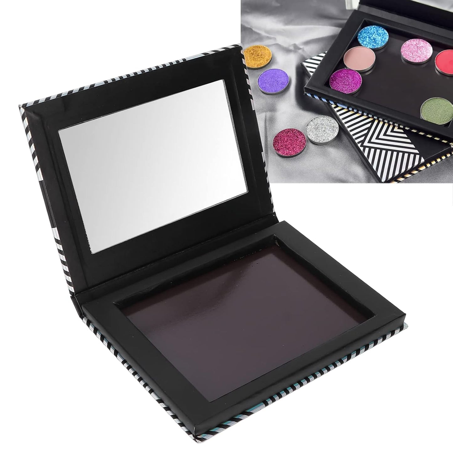 Empty Magnetic Eyeshadow, Makeup Palette Concealer Makeup Case with Mirror for Lipstick Blush Powder, Upgraded Shadow Palette Makeup Storage Extra Large Empty Pallete