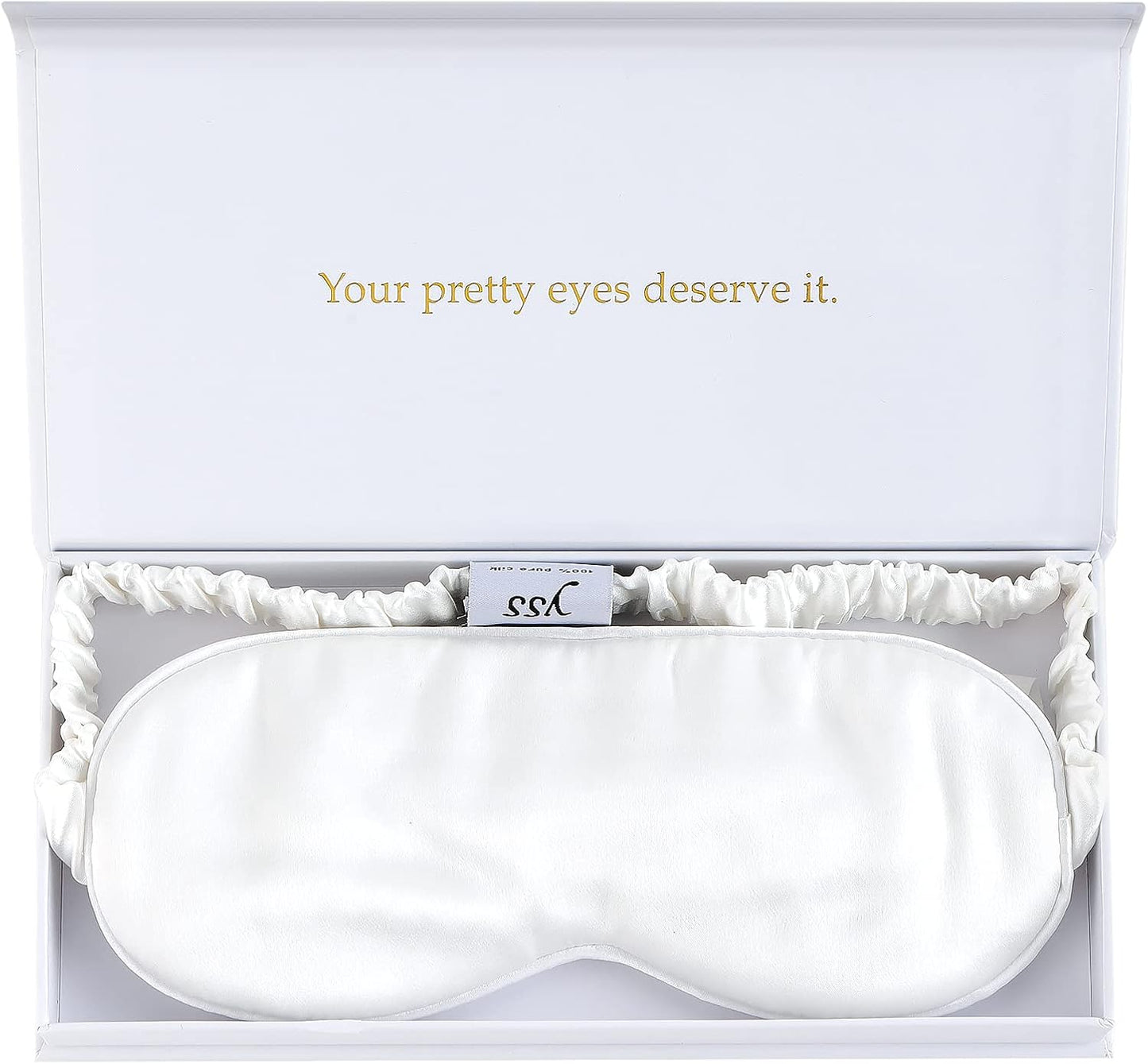 Silk Sleep Mask Light Blocking Luxury 100% Mulberry 19mm Silk Eye Mask Eye Cover Blindfold Ultra Soft Light & Comfy Anti Aging Skin Care with Travel Bag Gift Package