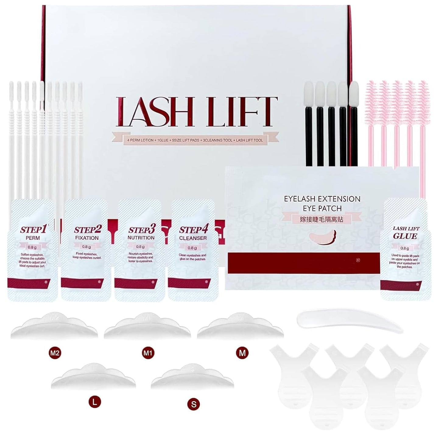 Lash Lift Kit Eyelash Perm Kit Professional Eyelash Lift Kit, YIMEIR Lash Perm Kit Lash Lamination Kit Lash Lifting Tools Suitable for Salon and Home Use