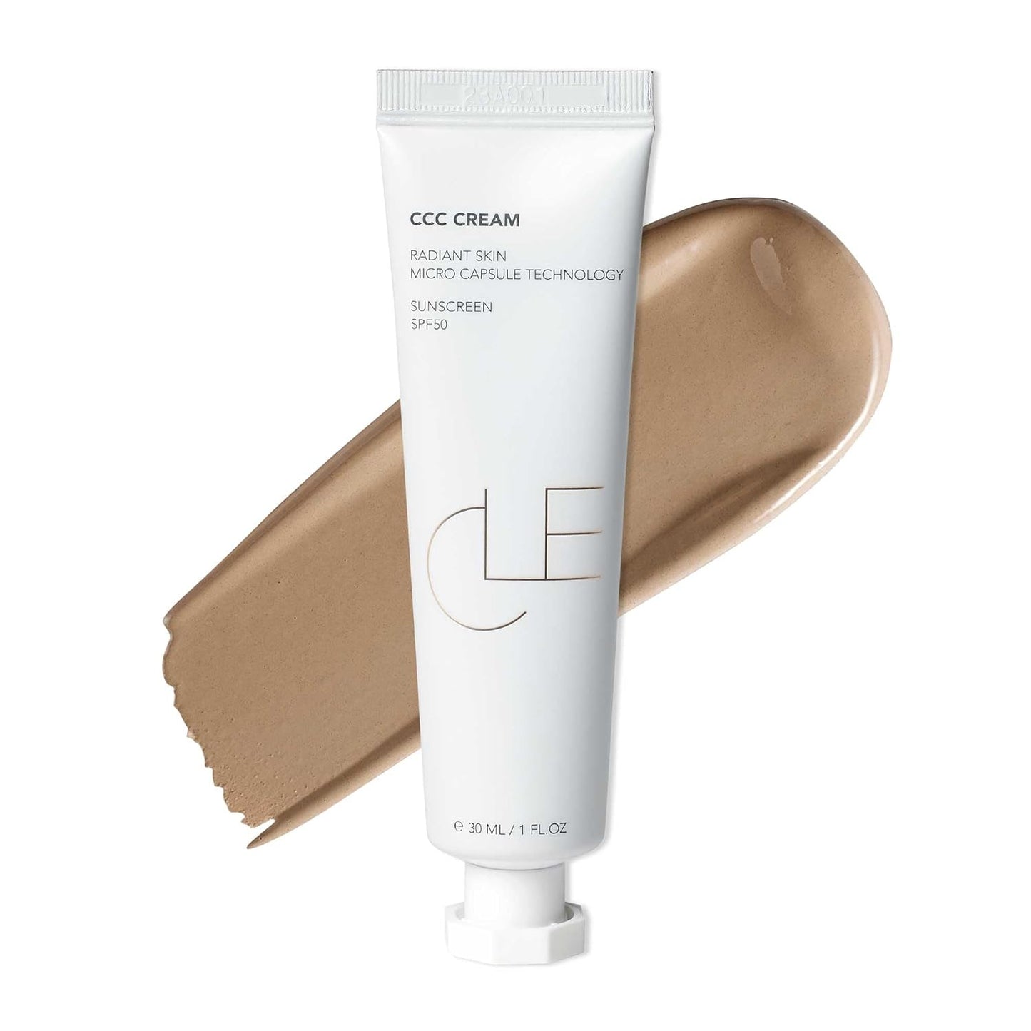 CLE Cosmetics CCC Cream (Warm Medium Light 203 / SPF 50) - Color Correcting CC Cream with Sunscreen - Lightweight, Hydrating, Light to Medium Coverage Foundation - BB & CC Hybrid - 1 fl oz