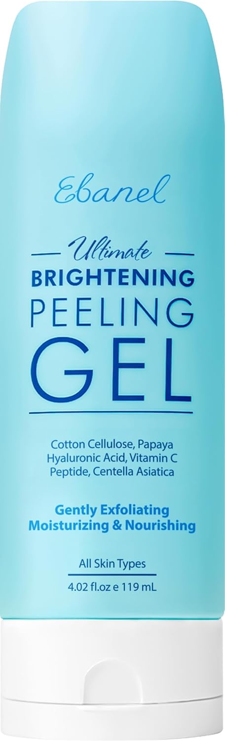 Ebanel Exfoliating Face Scrub Peeling Gel, Brightening Moisturizing Cleanser, Dead Skin Remover for Face, Exfoliating Facial Wash with Centella, Hyaluronic Acid, Vitamin C & E