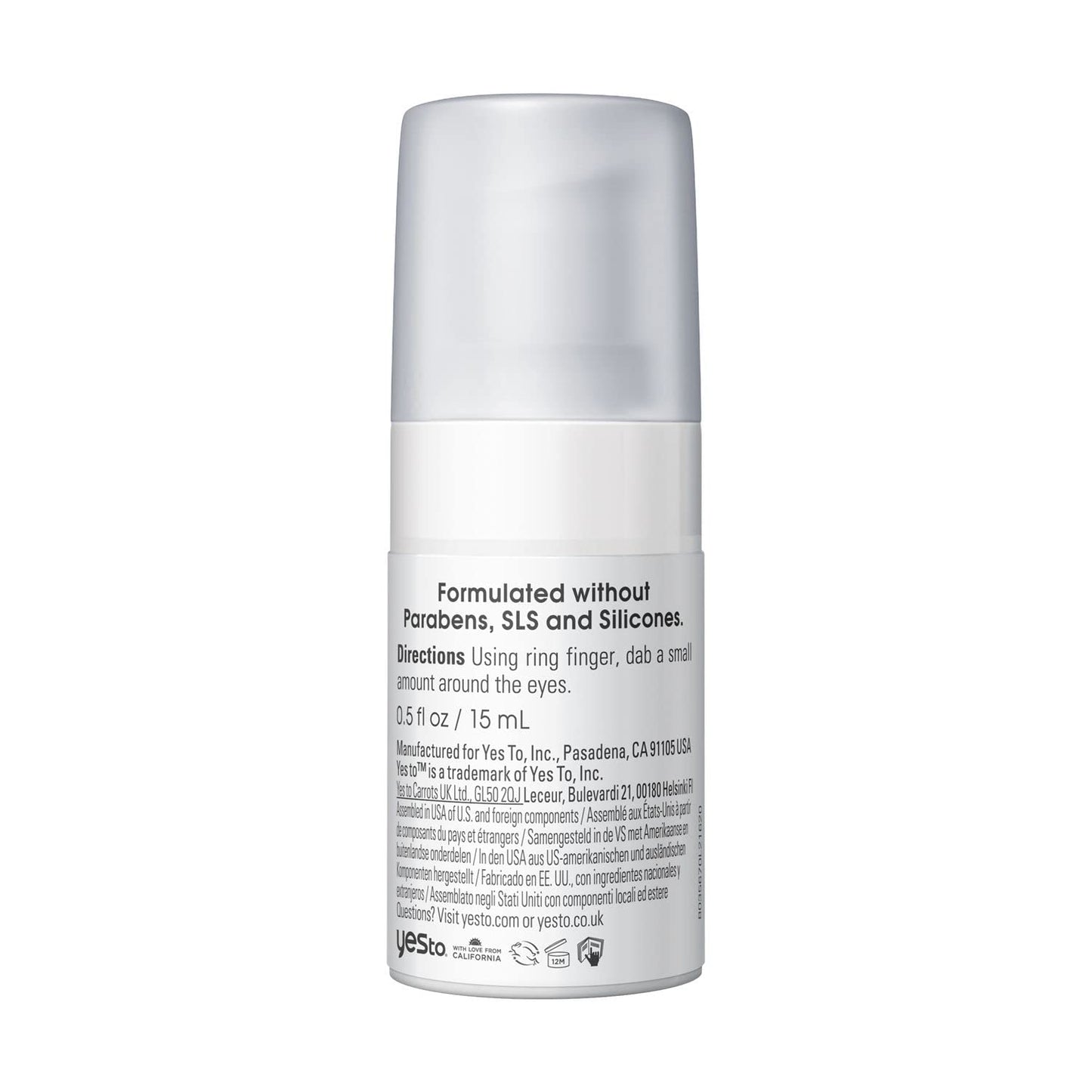 Yes To Avocado Daily Eye Cream, Fragrance-Free, Hydrating & Smoothing, with Hyaluronic Acid & Omega 3, 0.5 Fl Oz