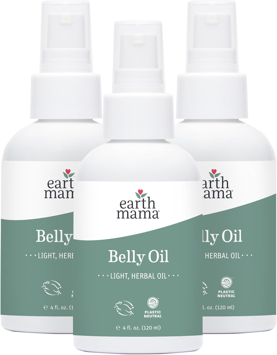 Earth Mama Belly Oil for Dry Skin | Calendula Skin Care Moisturizer Oil to Encourage Natural Elasticity and Help Prevent Stretch Marks During Pregnancy and Postpartum, 4-Fluid Ounce (3-Pack)