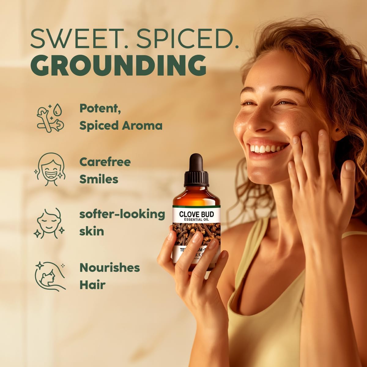 Kukka Clove Oil for Teeth and Gums - 4 Fl Oz - Clove Essential Oil - Sourced from Flower Buds - Ideal for Oral Care, Hair, Diffuser, DIY Soap Making Scents