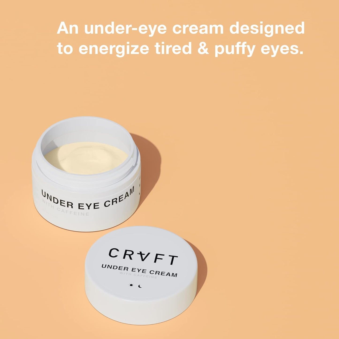 CRVFT Men's Under Eye Cream .25oz [AM/PM] | 30 Day Supply | Reduce the Appearance of Puffy Eyes + Lessen Dark Circles | Invigorated with Caffeine | Made in the USA | Peppermint Scented