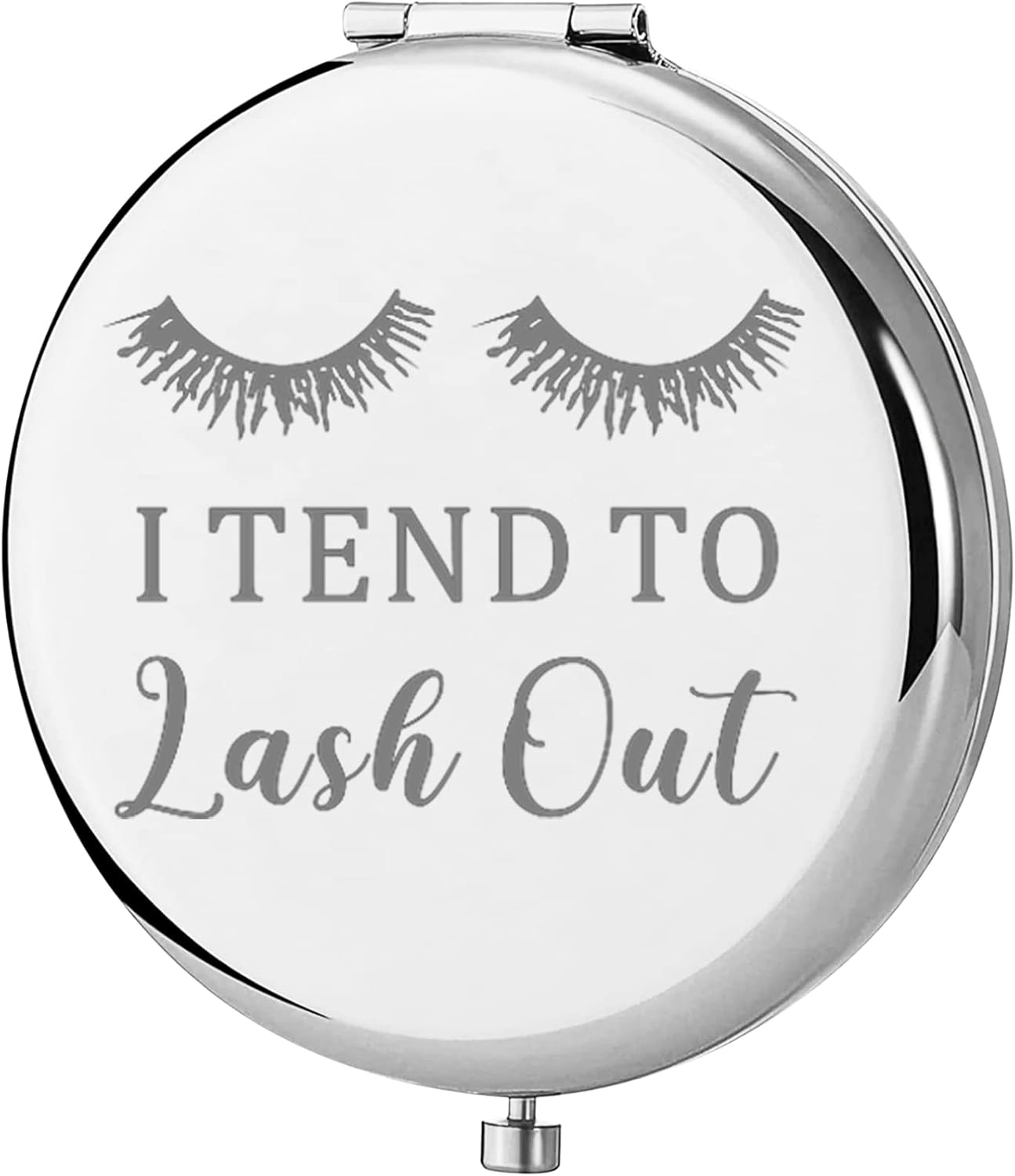 TGBJE Eye Lash Pocket Mirror Lashes Girl Gift I TEND to Lash Out Compact Mirror for Women Girls Beautician Gift (lash out mirror)