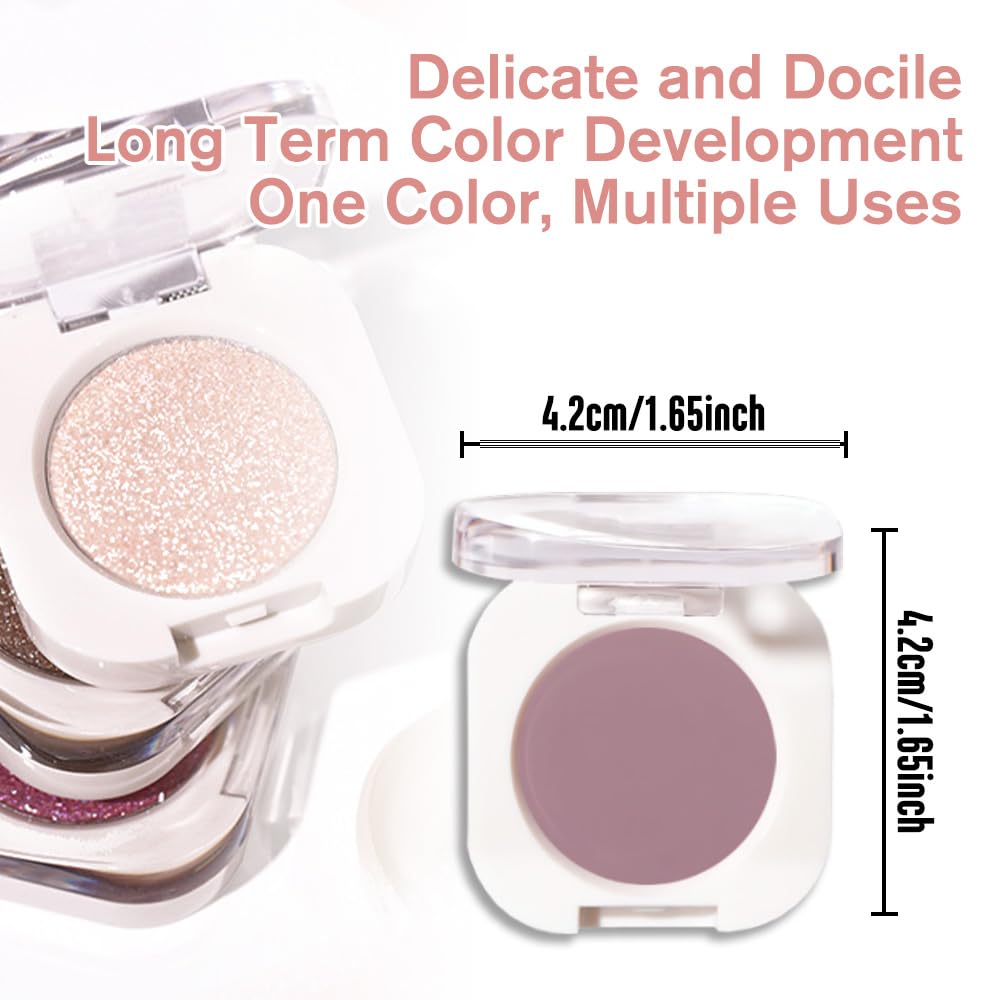 Mauve Taupe Single Matte Eyeshadow Makeup, Neutral Powde Eye Shadow for Women, Brownish Purple Matte Singles Eyeshadow Palette Pigmented Waterproof, sombras para ojos,Girls Eyeshadows Gift 25#