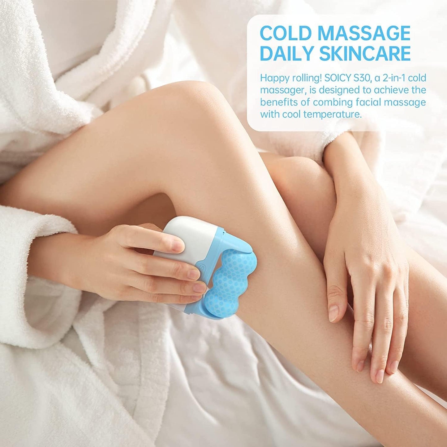 OPENDGO Ice Roller for Face Eyes Body,Cold Facial Ice Roller Massager for Eye Puffiness, Migraine, Pain Relief, Minor Injury, Facial Skin Care Products,2 in 1 Ice Face Roller Cold Therapy Tools