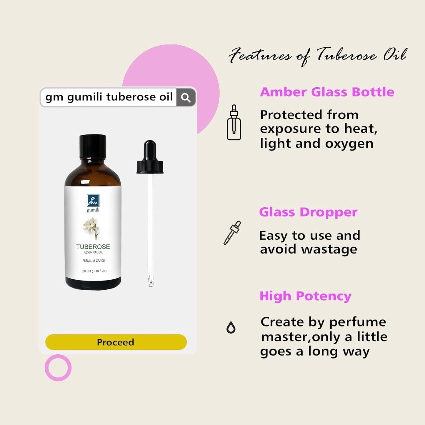 Tuberose Essential Oil, Home Fragrance Oil, Candle Scents Soy Wax Candle Making, Freshie Scents Oils for Soap, Dryer Balls, Diffusers, Laundry, Slime -3.38 oz /100ml