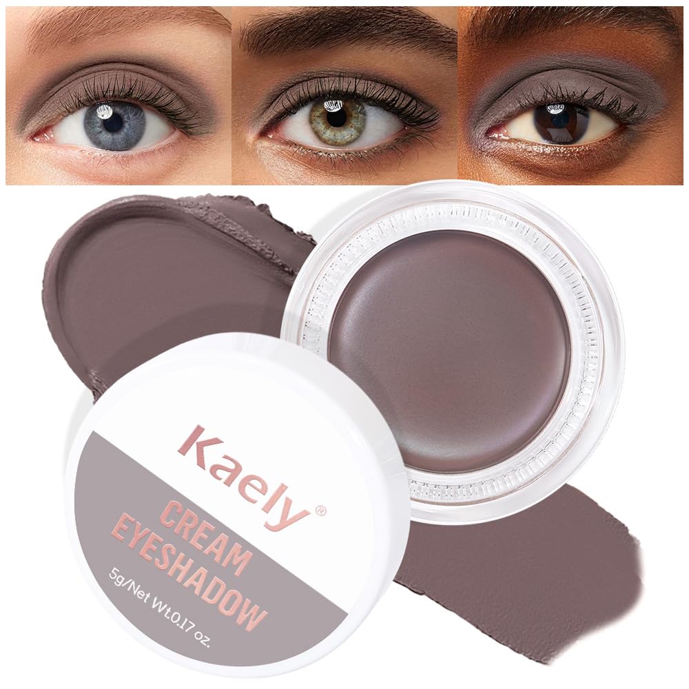 Kaely Single Cream Eyeshadow Pot, Chocolate Matte Eye Shadow for Older Women High Pigmented Waterproof, Natural Eyeshadow Palette Makeup Brightener, sombras en crema para ojos, Blendable, 720