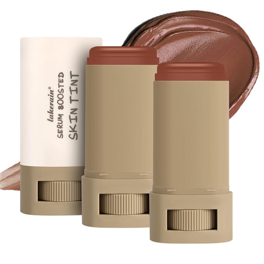 2PCS Foundation Stick Beauty Balm Serum Boosted Skin Tint, Solid Tinted Moisturizing Serum Contour Stick, Natural Fit, Moisturizing ＆ Concealing Foundation Sticks (#02)