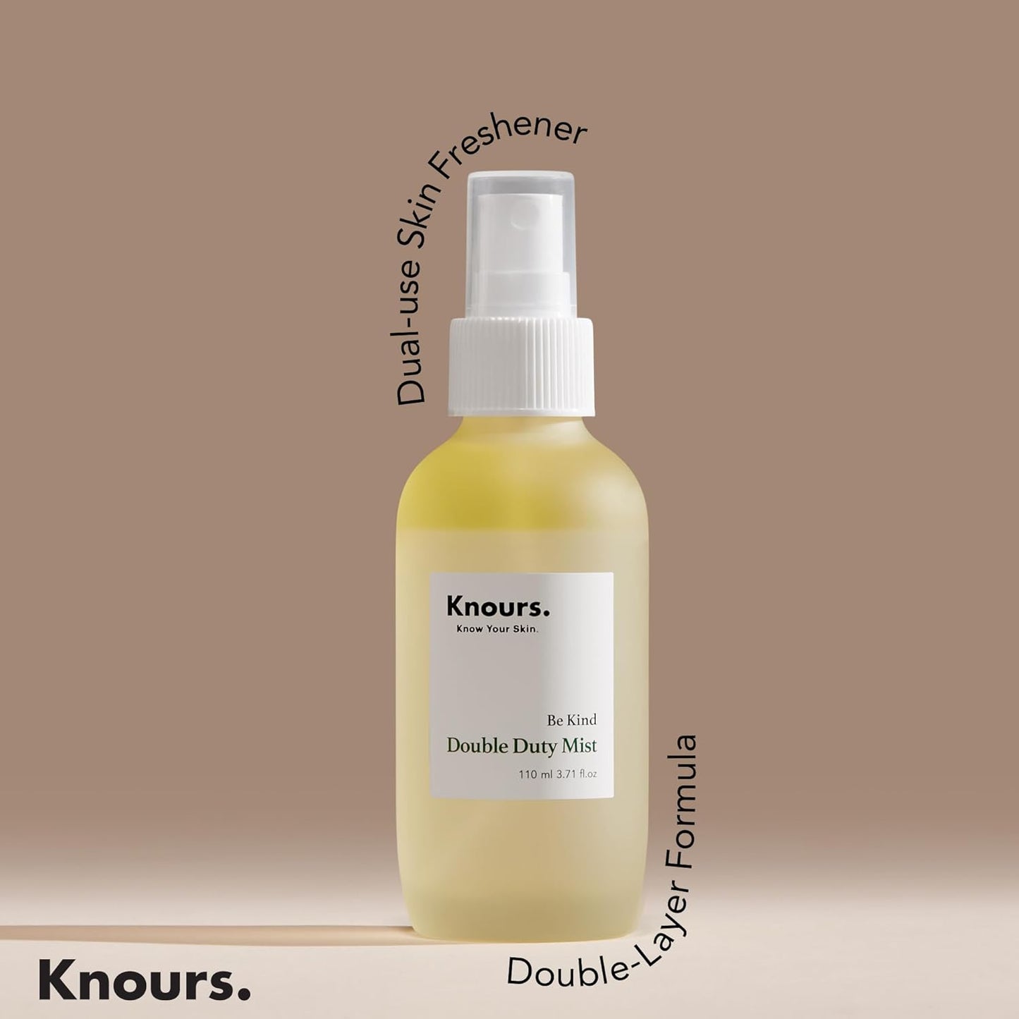 Knours Korean Cycle-Conscious 3 M's Hydrating Jojoba Oil + Aloe Vera H2O | Knours Be Kind Face Mist Spray | Vegan Squalane | Dry, Sensitive Skin | for Redness | EWG Verified |110ml/3.72oz