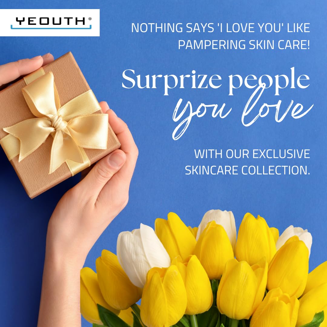 YEOUTH Hyaluronic Acid Serum with Vitamin C, Face Toner, Face Moisturizer, Skin Care Set for Radiant and Smooth Skin, Gifts for Women, Self Care Routine, Skin Care Gift Set 3-Piece