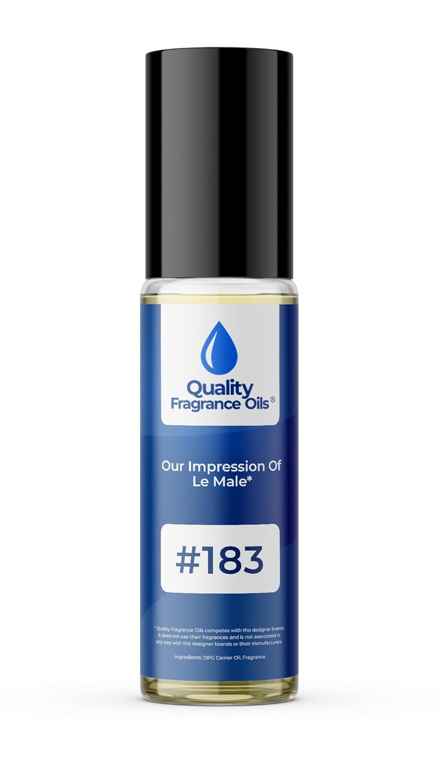 Quality Fragrance Oils' Le Male for Men Impression #183 | Long-Lasting Perfume Oil, Alcohol-Free, Strong Scent, 10ml Roll-On | Affordable Alternative to Designer Fragrances