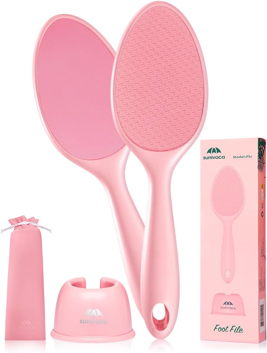 2-Sided Glass Foot File Callus Remover (Pink)