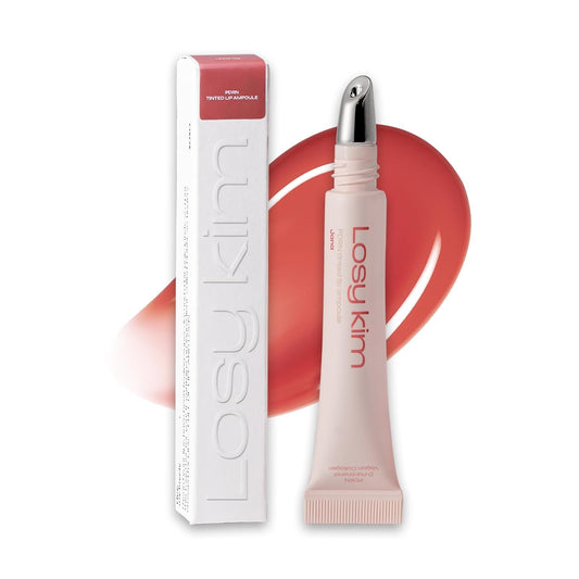 PDRN Tinted Lip Serum – High Gloss Ultra Hydrating Natural Glow, Non-Sticky Volumizing Color Glaze with Long-Lasting Shine, Nourishing Moisturizing Repair for Chapped Lips (0.34 oz)