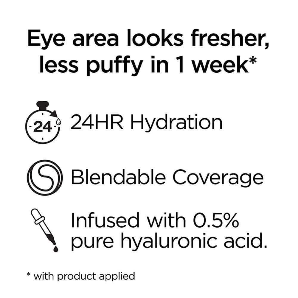 L’Oréal Paris True Match Eye Cream in a Concealer, 0.5% hyaluronic acid, Light C3-4, 0.4 fl. oz.