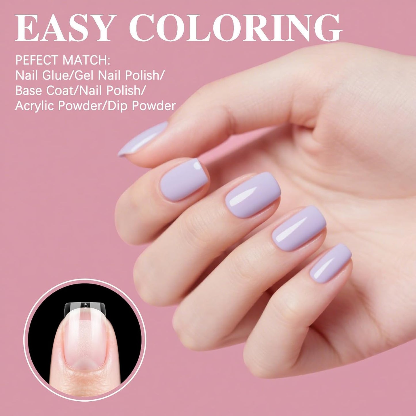 Extra Short Square Nail Tips, SSWSBYKE Gel Acrylic Nail Tips for Full Cover Pre-Shaped Fake Nails Tips Half Matte Press On Nails for Extension Home DIY Salon 300pcs 15 Sizes