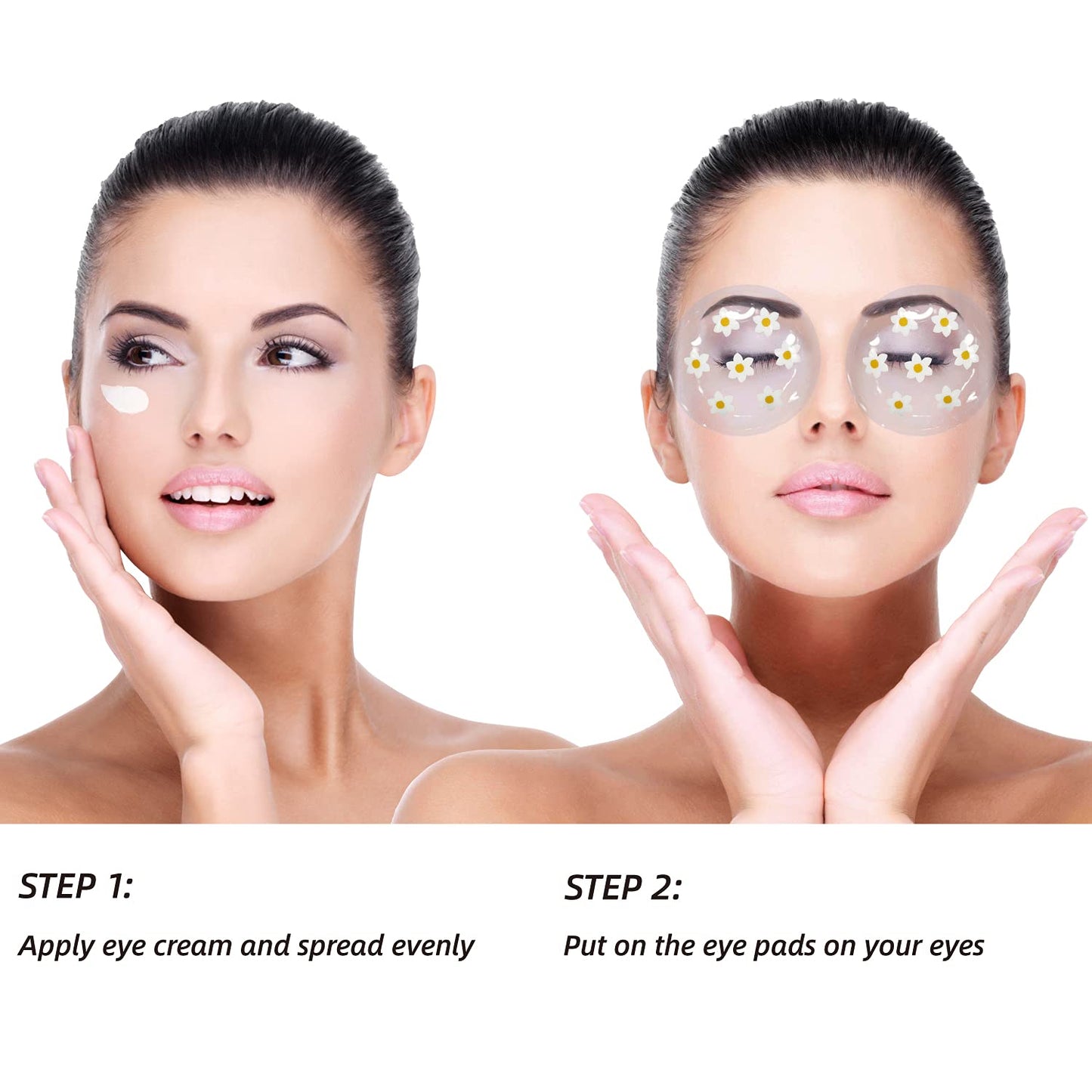 Gel Ice Pack Reusable Cooling Under Eye Pads and Patches, Hot Cold Treatment Pack for Redness,Pain Relief and Eye Relax