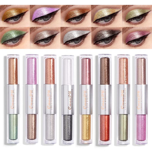 evpct 16 Colors Liquid Glitter Shimmer Metallic Eyeshadow Set Glitter Sparkle Colorful Liquid Eyeliner Makeup Set delineador pupilentes de ojos contra el agua sombras colores para ojos con brillo