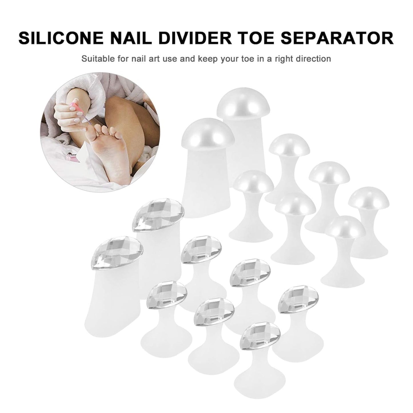 2 Set Toe Separator Fingers Separators Toe Spacers Foot Finger Separator Nail Art Separators
