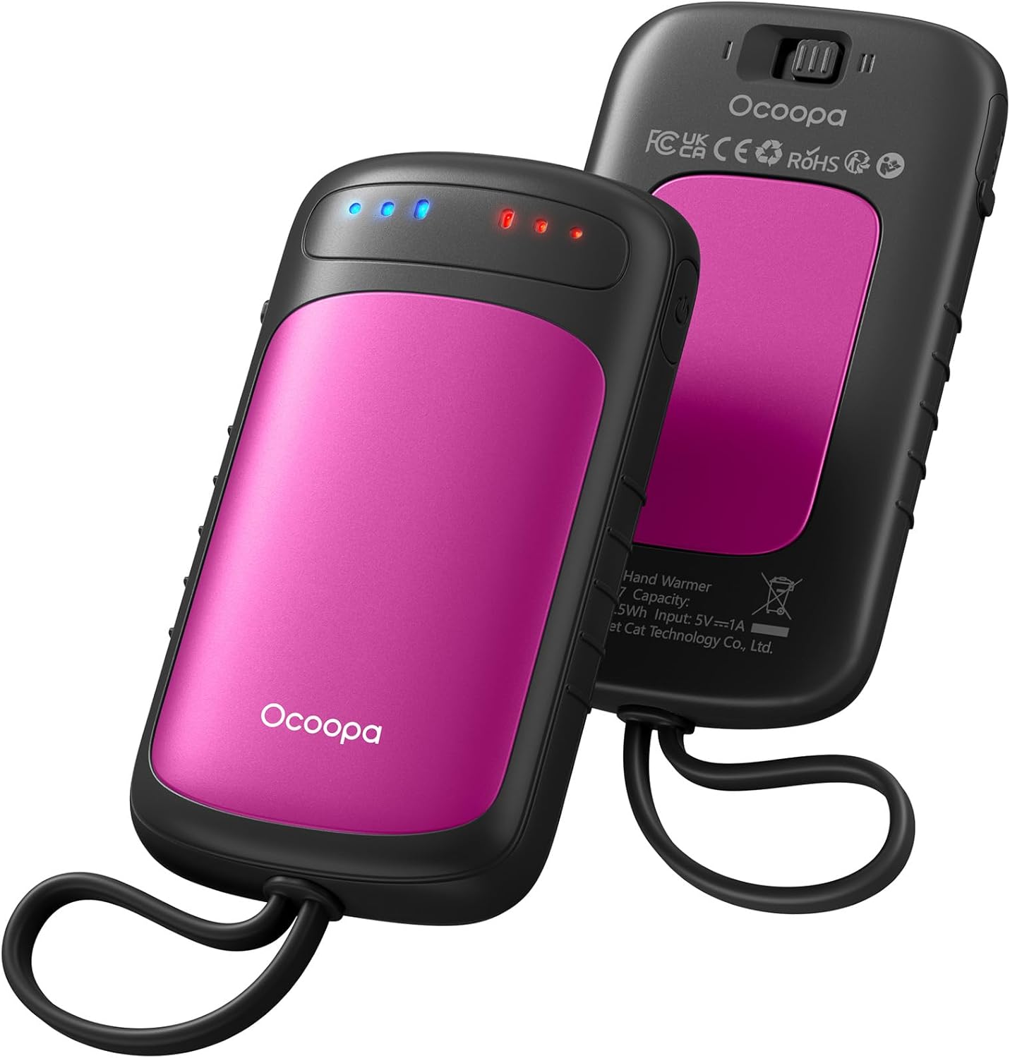 OCOOPA Hand-Warmers-Rechargeable Dual Sided, 2 in 1 Electric-Hand -Warmers with UL Certified, 3 Heating Level, Pocket Sized USB Hand Warmers for Camping, Hunting, Commuting, Gifts for Men, UT5 Duoheat