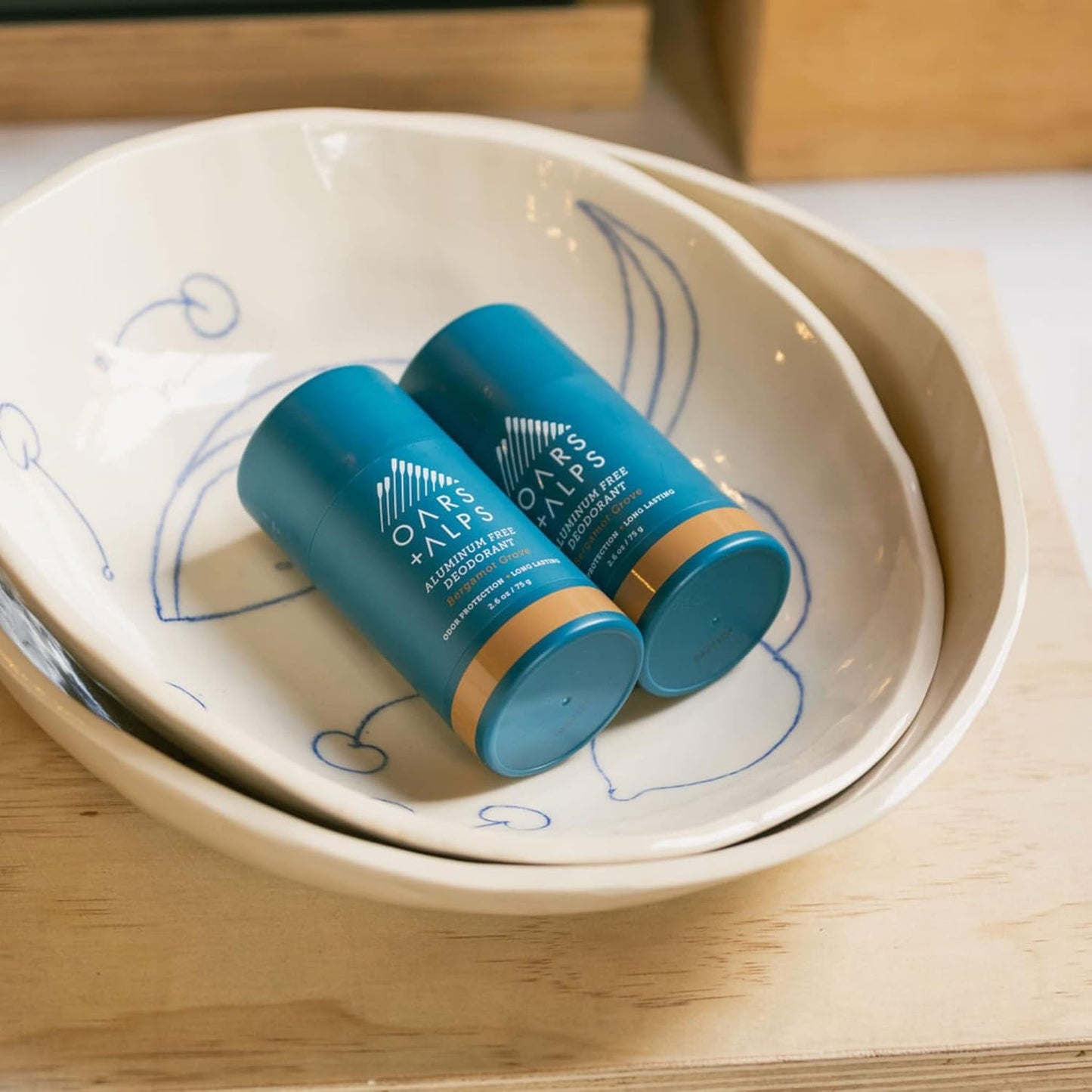 Oars + Alps Aluminum Free Deodorant for Men and Women, Dermatologist Tested and Made with Clean Ingredients, Travel Size, Bergamot Grove, 3 Pack, 2.6 Oz Each