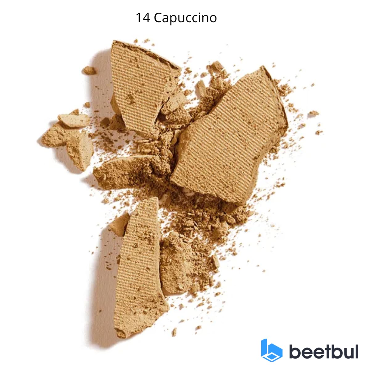 Beetbul Makeup & Exfoliation Kit - Bissú Compact Powder + 1 Medium Velvet Puff + 2 Finger Puffs + 1 Facial Exfoliating Sponge (14 Cappuccino, One Size)