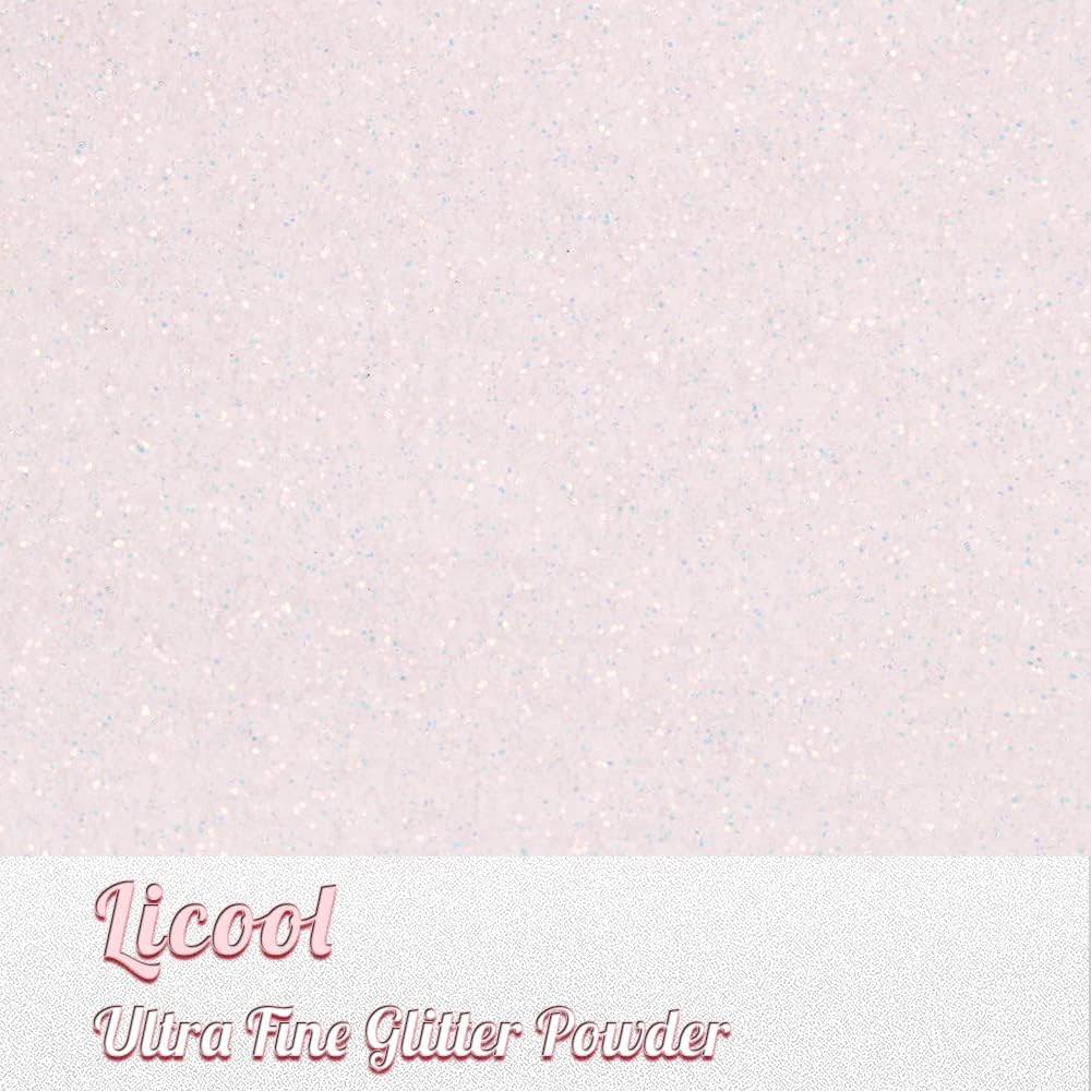 Holographic Fine Glitter, 100g/3.5oz Extra Fine Glitters Powder Packs for Resin, Craft Glitter for Tumblers Candle Slime Making, Festival Body Face Eyeshadow Nail Glitter (Blue White)