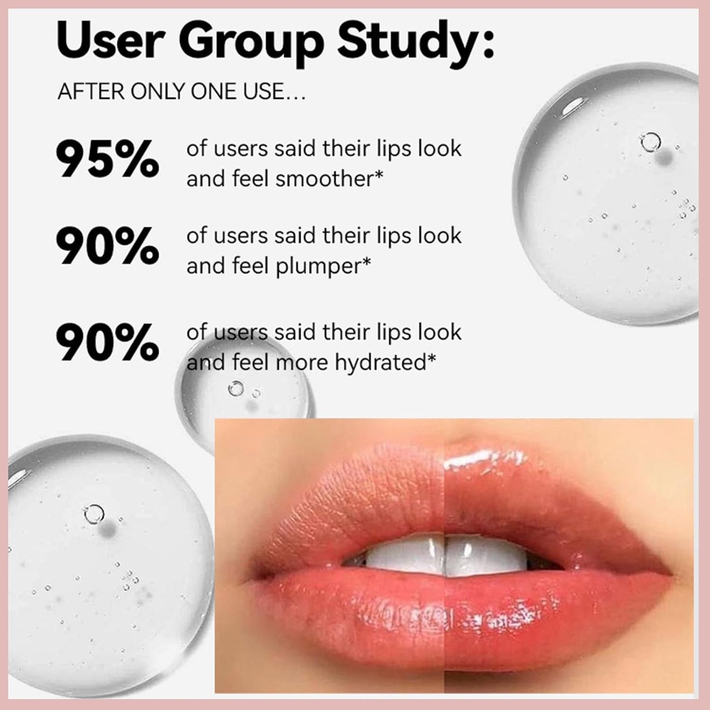 3Pcs Lip Plumper Gloss Set, Roll On Plumping Lip Oil Hydrating Glossy Lipstick Lip Care Serum Enhancer Nourishing Non-sticky High-Shine Lip Glass Mirror Glaze for Fuller Lips Mask Makeup-A